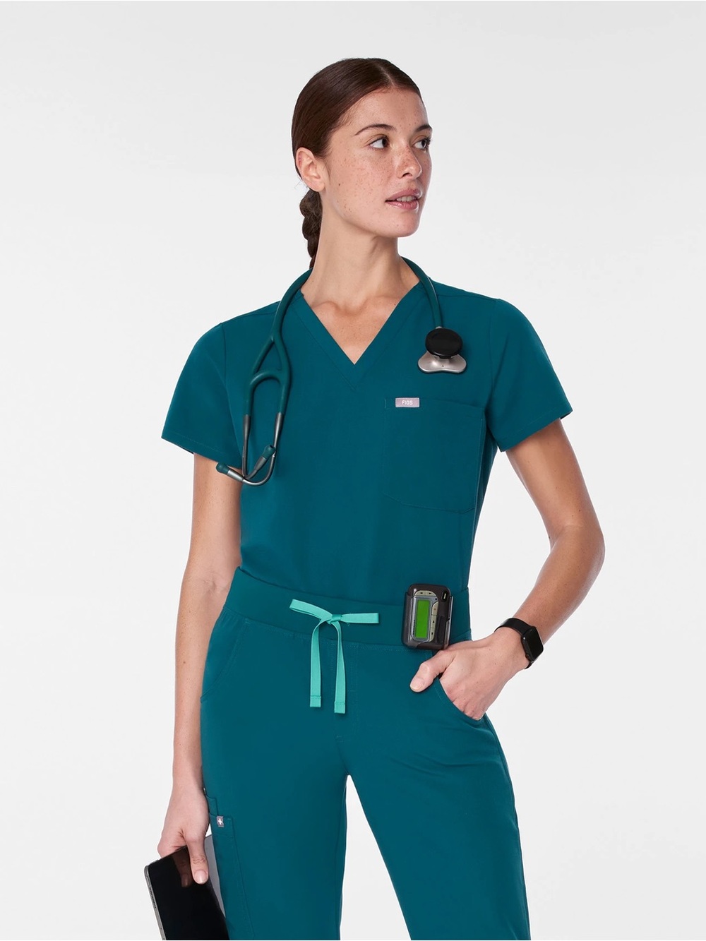 Figs Catarina Scrub Top Sz M